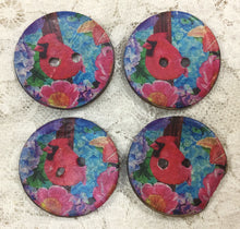 Load image into Gallery viewer, 1.5” Buttons Birds and Flowers Assorted Patterns Great Adirondack Yarn