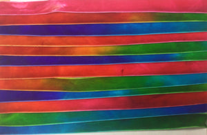 5/8" Velvet Ribbon 5 yds Hand Dyed Color Rainbow ll