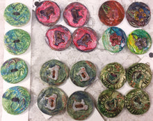 Load image into Gallery viewer, 1 “ Sweet Annie Porcelain Buttons -vintage -Handcrafted-assorted sets of 4- collectible
