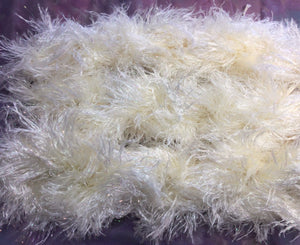 Novelty Fluffy Yarn with Iris flash  bulky wt 25 yds