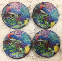 Load image into Gallery viewer, 1.5” Buttons Birds and Flowers Assorted Patterns Great Adirondack Yarn
