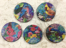 Load image into Gallery viewer, 1.5” Buttons Birds and Flowers Assorted Patterns Great Adirondack Yarn