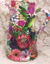 Load image into Gallery viewer, Ceramic  Pitcher 10” h x 7”wide -Hummingbirds- original Great Adirondack Yarn-Closeout
