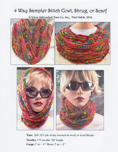 Load image into Gallery viewer, Sampler Pattern Cowl Shrug Scarf Pattern Adirondack Yarn