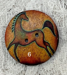 1.18” Button-Horses assorted- Handcrafted -Great Adirondack-price is per button