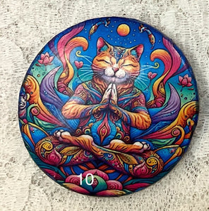 2”  Pin-Brooch- Yoga Cats-assorted-Great Adirondack Yarn-jewelry- price per pin