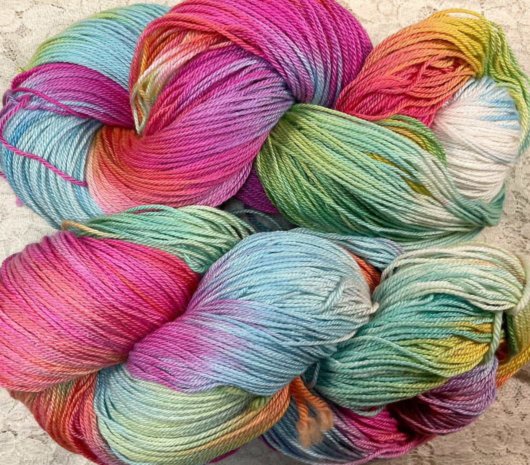 Bamboo Cotton Fingering Yarn 495 yds -Colors-Chilipeppers-Garden Party-Great Adirondack