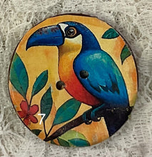 Load image into Gallery viewer, 1.18” Buttons-Toucans-Hummingbird- assorted- Handcrafted -Great Adirondack-price is per button
