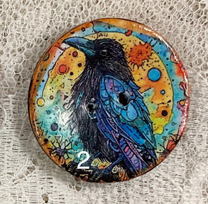 1.18” Button-Ravens- assorted- Handcrafted -Great Adirondack-price is per button