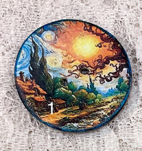 Load image into Gallery viewer, 1.18” Buttons- Van Gogh styles-assorted-Great Adirondack-handcrafted-price is per button
