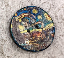 Load image into Gallery viewer, 1.18” Buttons- Van Gogh styles-assorted-Great Adirondack-handcrafted-price is per button
