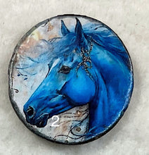 Load image into Gallery viewer, 1.18” Buttons-colorful Horses-multicolors- assorted- Handcrafted -price is per button
