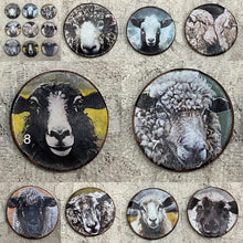 Load image into Gallery viewer, 1.18” Sheep buttons- assorted-Great Adirondack-handcrafted-price is per button
