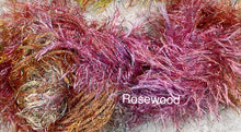 Load image into Gallery viewer, Novelty Fringe Yarn with Crystal Flash- 75 yds -Hand Dyed -Rosewood-Tropicana-Victorian
