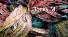 Load image into Gallery viewer, Sari Silk Yarn -50 yds- colors-Pansy-Black Fire-Paprika-Stained Glass-Rocky mt- Great Adirondack
