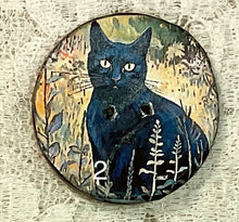 Load image into Gallery viewer, 1.18” Buttons- Black cats-Van Gogh style - assorted- Handcrafted -price is per button
