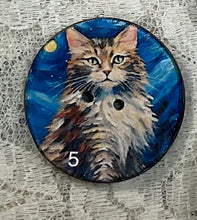 Load image into Gallery viewer, 1.18” Buttons- Assorted cats-Van Gogh style - assorted- Handcrafted -price is per button
