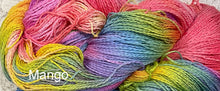 Load image into Gallery viewer, Organic Cotton -fingering wt Yarn- 520 yds- Mango-Hydrangea-Toucan- great Adirondack Yarn
