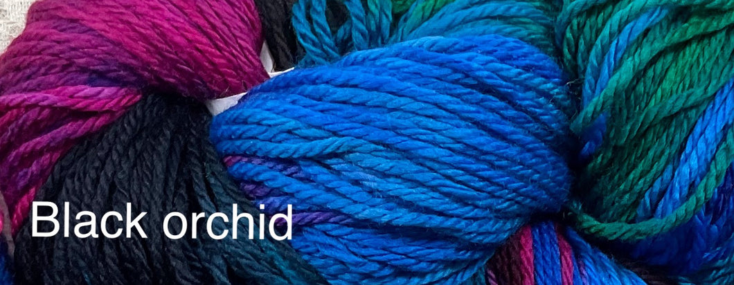 Worsted Merino Superwash -hand dyed Yarn- 5 assorted colors-Great Adirondack
