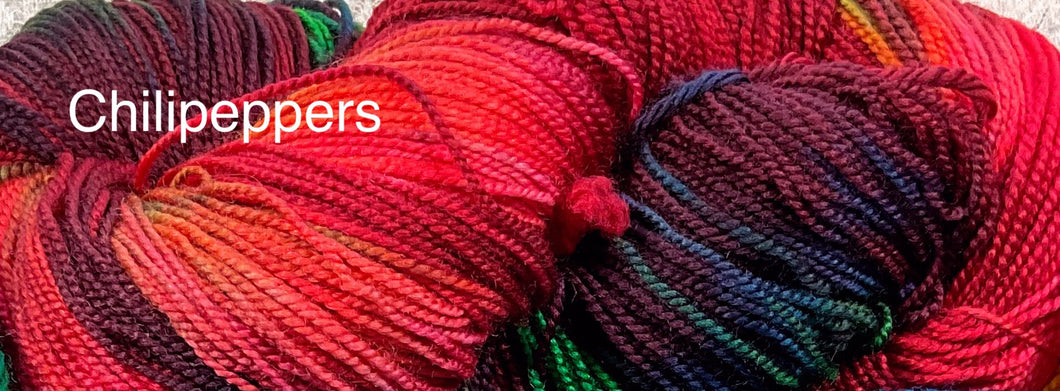 Silk merino fingering wt yarn -440 yds -5 assorted colors- Great Adirondack