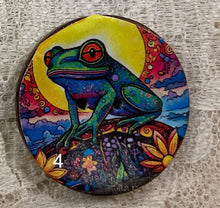 Load image into Gallery viewer, 1.18” Buttons- colorful Frogs -assorted- embellishment- clothing- -mixed media -great adirondack -price is per button

