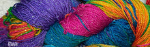 Load image into Gallery viewer, Sparkle Sock Merino Superwash Yarn 420 yds Hand Dyed - stained glass-bali-southwest-plum loco
