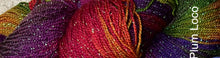 Load image into Gallery viewer, Sparkle Sock Merino Superwash Yarn 420 yds Hand Dyed - stained glass-bali-southwest-plum loco
