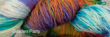 Load image into Gallery viewer, Sparkle Sock Merino Superwash Yarn 420 yds Hand Dyed - Hydrangea-Garden Party-Maple Leaf
