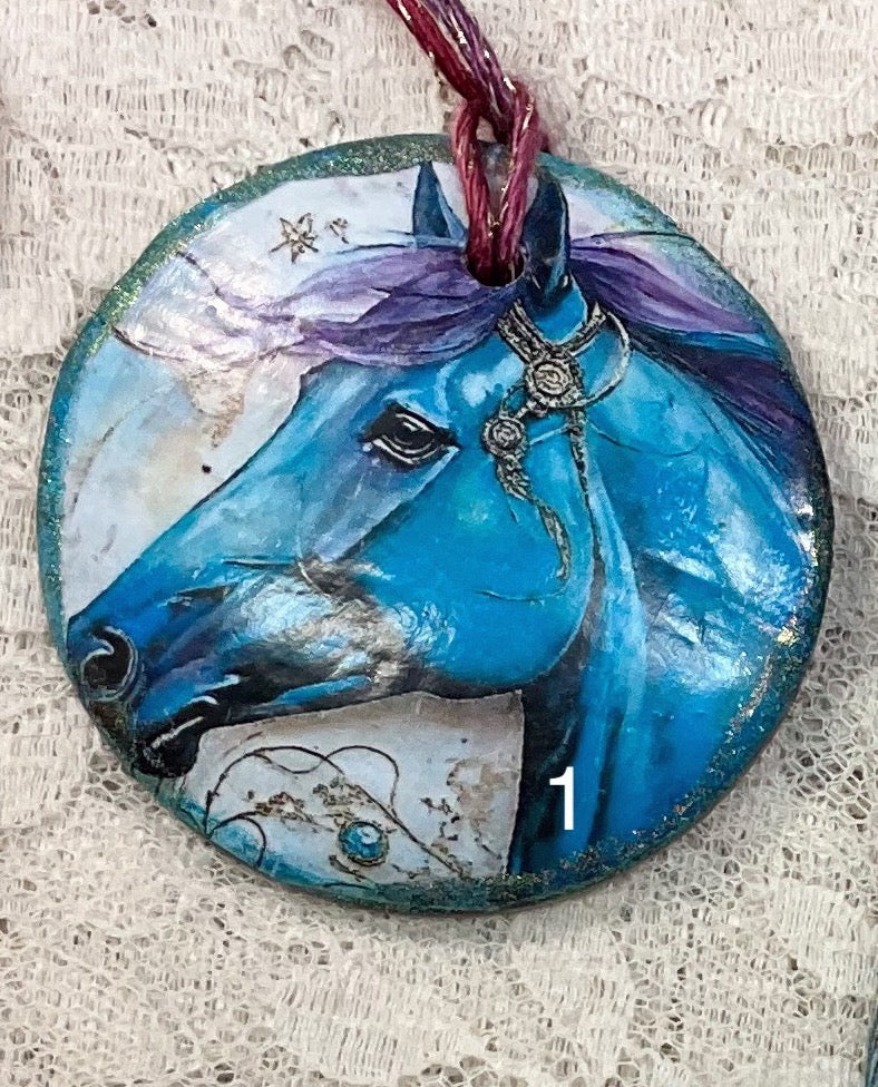 3” ornaments-Horses-assorted-2-holiday-Christmas-gift-price per ornament -special occasion