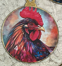 Load image into Gallery viewer, 3” ornaments- Roosters- assorted- special occasion-Christmas-gift-price per ormament
