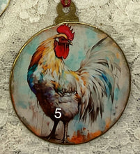 Load image into Gallery viewer, 3” ornaments- Roosters- assorted- special occasion-Christmas-gift-price per ormament
