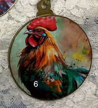 Load image into Gallery viewer, 3” ornaments- Roosters- assorted- special occasion-Christmas-gift-price per ormament
