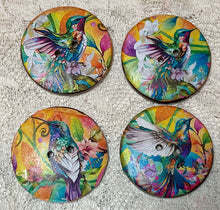Load image into Gallery viewer, 1.18” Buttons- colorful Hummingbirds-assorted-Great Adirondack-handcrafted-price is per button
