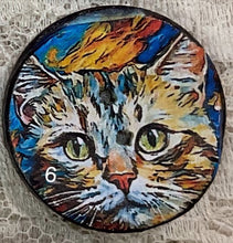 Load image into Gallery viewer, 1.18” buttons-Sleeping Cats -Fluffy cats-calico cats-assorted-Great Adirondack-handcrafted-price is per button
