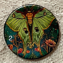 Load image into Gallery viewer, 1.18” Buttons- Luna Moths- assorted-Great Adirondack-handcrafted-price is per button
