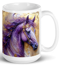 Load image into Gallery viewer, Horse Mug- more assorted prints- White glossy mug- Great Adirondack Yarn
