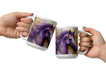 Load image into Gallery viewer, Horse Mug- more assorted prints- White glossy mug- Great Adirondack Yarn
