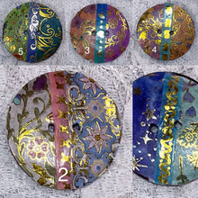 Load image into Gallery viewer, 1.18” Buttons-mosaic-cloisonné style-assorted-Great Adirondack-handcrafted-price is per button
