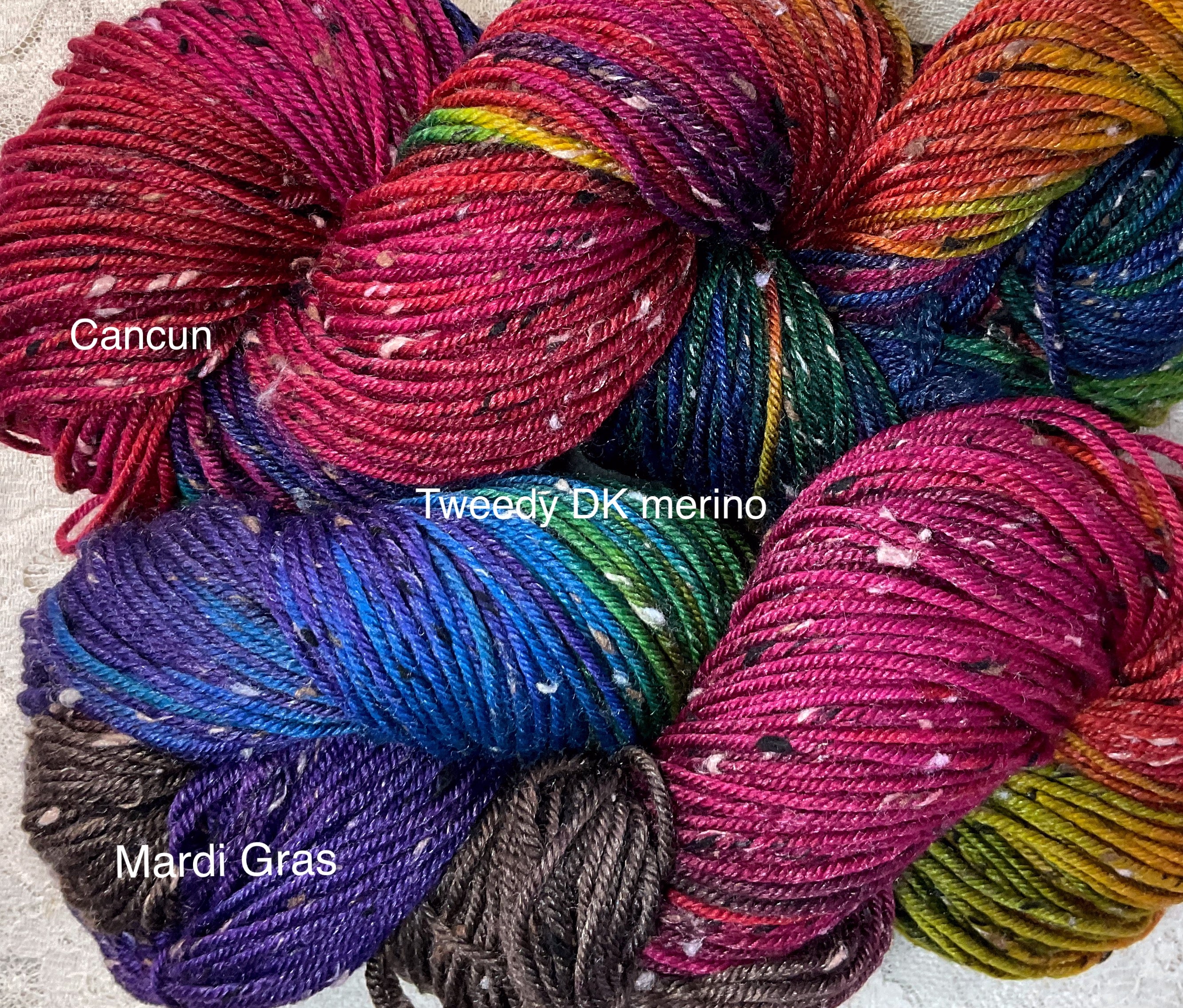 23AW極美品✨JOURNAL STANDARD relume TWEEDY Tweedy Dk Merino superwash-232 yds-Hand Dyed colors- cancun-Mardi