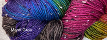 Load image into Gallery viewer, Tweedy Dk Merino superwash-232 yds-Hand Dyed colors- cancun-Mardi Gras- Great Adirondack
