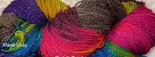 Load image into Gallery viewer, Goldi Socks sparkle Merino Superwash Yarn 437 yds Hand Dyed colors- Cancun-Mardi Gras-Great Adirondack
