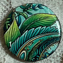 Load image into Gallery viewer, 1.18” or 1.50” Buttons- colorful swirls-paisleys -assorted-Great Adirondack- handcrafted-price is per button
