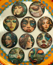 Load image into Gallery viewer, 1.18” or 1.50” buttons-celestial women- spiritual-Great Adirondack-handcrafted-price is per button
