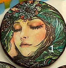 Load image into Gallery viewer, 1.18” or 1.50” buttons-celestial women- spiritual-Great Adirondack-handcrafted-price is per button
