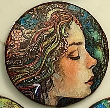 Load image into Gallery viewer, 1.18” or 1.50” buttons-celestial women- spiritual-Great Adirondack-handcrafted-price is per button
