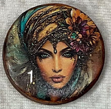 Load image into Gallery viewer, 1.18” or 1.50” Buttons-faces-bohemian women-assorted- Handcrafted -price is per button
