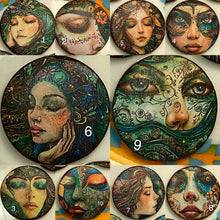 Load image into Gallery viewer, 1.18” or 1.50” buttons-celestial women- spiritual-Great Adirondack-handcrafted-price is per button
