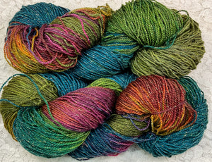 Sparkle Sock Merino Superwash Yarn 420 yds Hand Dyed colors Macaw-Boho-Desert