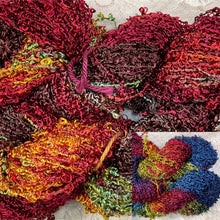 Load image into Gallery viewer, Rayon Boucle Loop Yarn 100 yds Hand Dyed Colors Wineberry-Old English -NEW!
