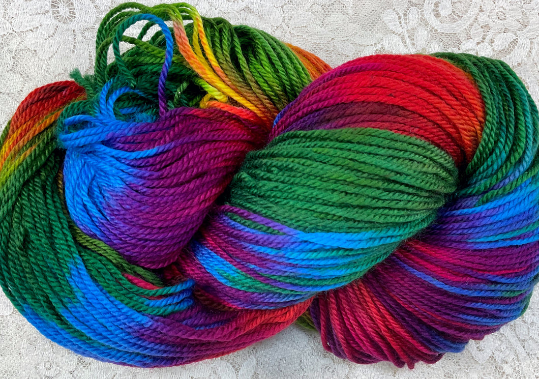 Sport Wt merino superwash yarn 373 yds-CLOSEOUT Hand Dyed Color -Monet-Great Adirondack Yarn